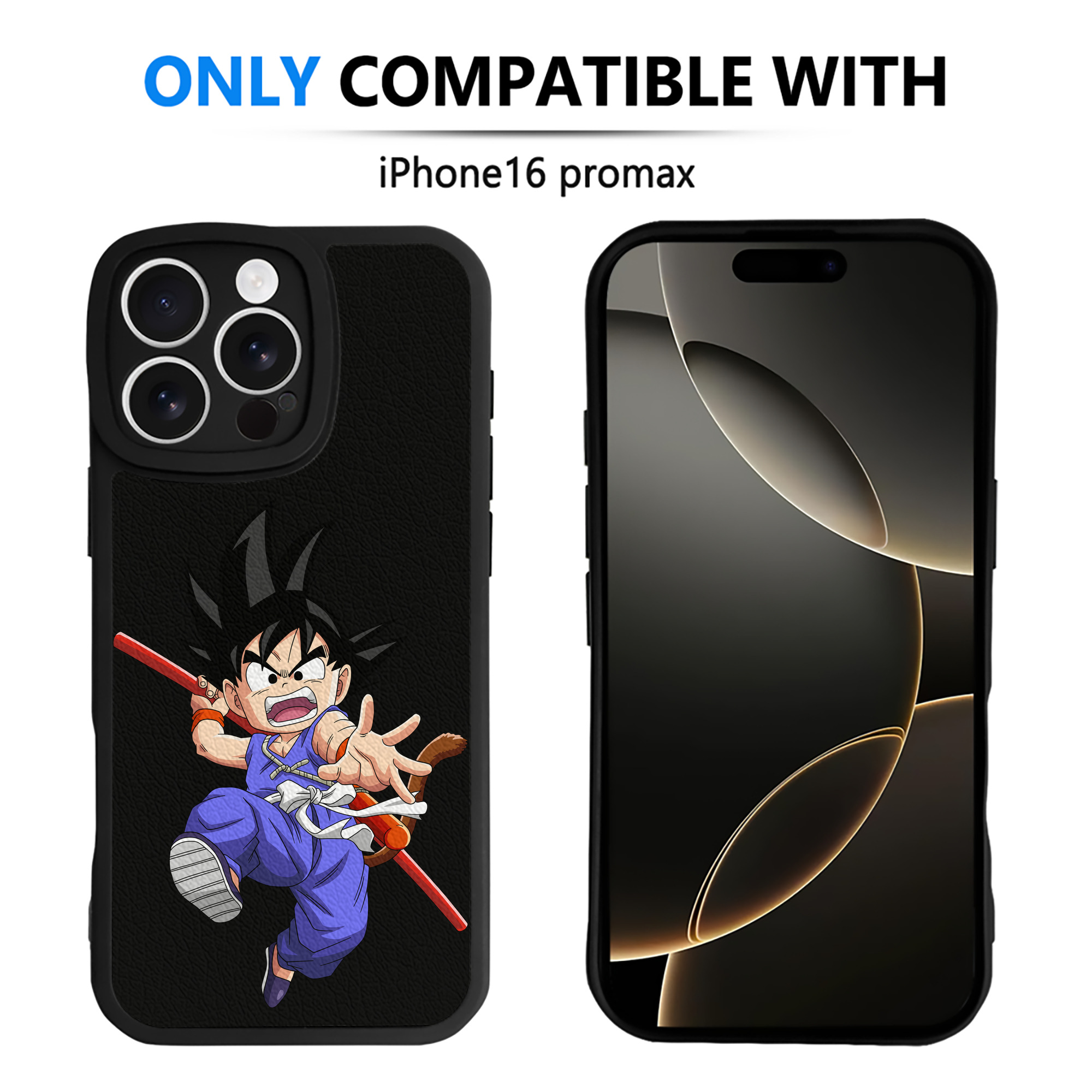 （画像用） ドラゴンボール 孫悟空（そん ごくう）Son Goku カカロット DRAGON BALL Kakarotto 【iPhone 16シリーズ対応】シリコンスマホケース（レザー調） 材質：シリコン